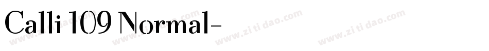 Calli 109 Normal字体转换